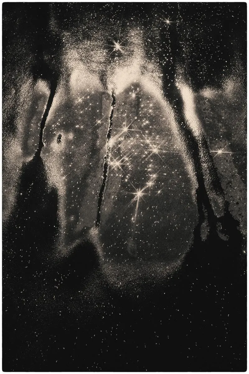 A starry, mystical image from the series The Mouth of Krishna by Albarrán Cabrera